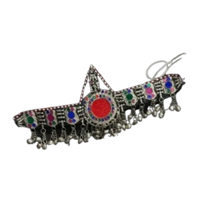 Ensemble de bijoux pour femmes tribales afghanes Kuchi antiques 2025, fait à la main, style afghan, tendance, boucles d'oreilles de mariage, collier, turquoise - Product Image 2