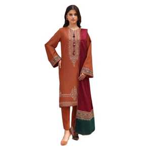 Vestido de invierno étnico pakistaní indio de alta calidad de lujo superventas para mujer Casual Salwar Kameez cintura Natural precio - Product Image 1
