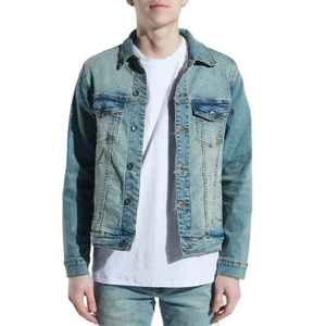 2025 Chaquetas vaqueras de algodón 100% personalizadas para hombre, chaqueta informal de bolsillo de Color sólido para hombre, estilo Primavera, ropa de hombre de alta calidad - Product Image 2