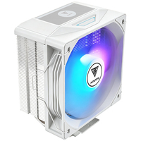 Refroidisseur d'air pour processeur XINMAI blanc, 4 caloducs, ventilateur ARGB PWM, 230W TDP pour Intel LGA1851 1700 AMD AM5 PC de jeu