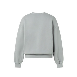 Printemps nouveauté haute qualité coton français éponge col rond sweat pour femmes Offre Spéciale couleur unie coton sweats - Product Image 2