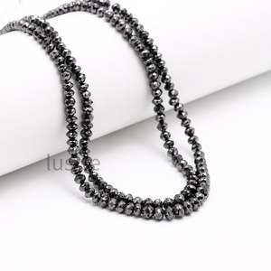 Perles de diamant noir AAA+ 6 mm, 100% naturelles, qualité excellente, diamants facettés rares, bijoux en diamants en vrac - Product Image 3