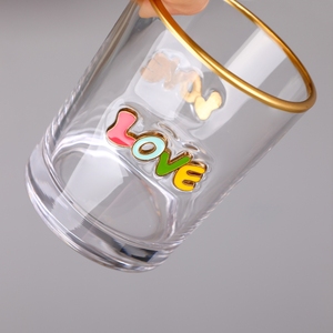 Prêt <span class=keywords><strong>à</strong></span> expédier or jante 3D <span class=keywords><strong>émail</strong></span> surélevé conception Barware Cocktail eau Highball verre <span class=keywords><strong>à</strong></span> boire gobelet tasse pour cadeau - Product Image 2