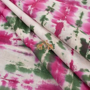 Hand Made Cotton <b>Tie</b> Dye Printed Fabric Cotton Soft and Lightweight Cotton Fabric For Women Dress Material - Product Image 2