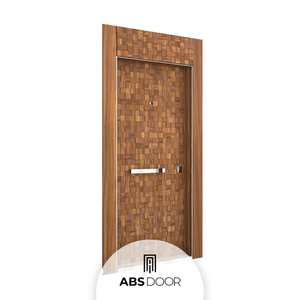 ABSDOOR ELHAMRA Porte en acier haute sécurité Isolation phonique thermique Usine directe Revêtement de parquet pour entrée Appartement - Product Image 1
