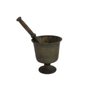 Mortero y Maja de latón y hierro populares, accesorios de cocina para restaurante en casa, herramientas para hierbas y especias, molinillo de Medicina de granito, triturador 2024 - Product Image 1