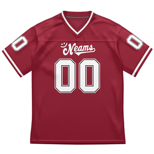 Maillot de football personnalisé marron pour hommes, en maille, col en V, chemise d'équipe, manches courtes, nom et numéro personnalisés, vêtements de sport athlétiques - Product Image 5