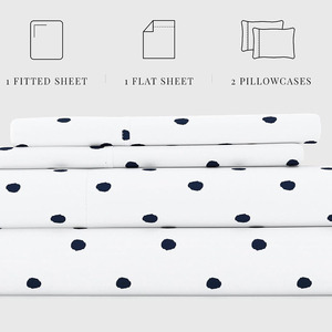 Ensembles de literie blancs de luxe 100% coton imprimés couverture unie broderie étanche comprend une jupe de lit pour lits King Size-Home Hotel - Product Image 5