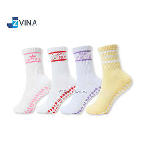 JZVINA-Calcetines personalizados para Pilates, calcetines con logo bordado, Jacquard, decorativos, antideslizantes, para reformadores de yoga y pilates - Product Image 2