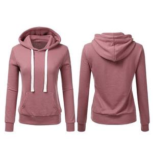 Sudadera con Capucha Unisex Transpirable de Invierno, Mezcla de Algodón Térmica con Materiales Sostenibles, Diseño Liso Teñido para Mujer - Product Image 5