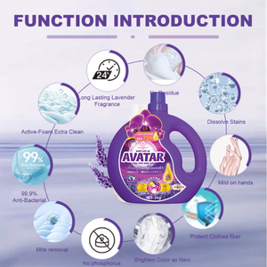 น้ำยาปรับผ้านุ่มกลิ่นลาเวนเดอร์คุณภาพสูงขวดน้ำยาซักผ้าหรูหราพร้อมสบู่เหลวกลิ่นหอมอ่อนสำหรับซักเสื้อผ้า - Product Image 4