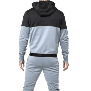 Survêtement d'entraînement unisexe deux pièces en molleton 100 % coton respirant, brodé, décontracté, pour homme, idéal pour l'hiver et la gym - Product Image 3