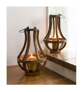 luxury style wood Lantern candle holder balcony hanger for Events and Weddings Attractive Style Lanterns