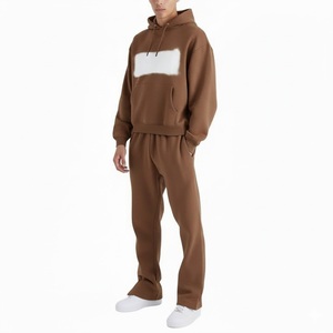 Survêtement rétro unisexe personnalisé à capuche, imprimé, imperméable, réfléchissant, en tricot de polyester épais, coupe ample, coupe-vent, délavé à l'acide - Product Image 6