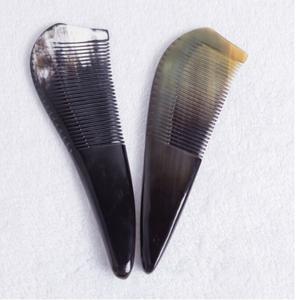 Peigne en corne naturel de qualité supérieure, fait à la main, à dents fines et larges, peigne en corne de buffle fait à la main pour le coiffage des cheveux - Product Image 1