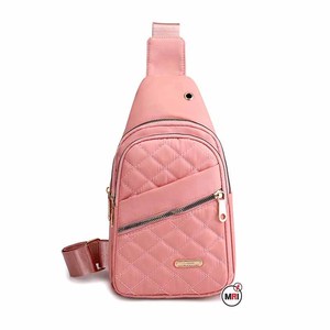Sac à dos personnalisé de haute qualité unisexe OEM étanche antivol sac à bandoulière à la mode matelassé 15L fermeture éclair poitrine sac à bandoulière - Product Image 6