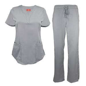 Uniformes Scrubs Trajes Uniforme de enfermera Cuello en V Estiramiento Conjuntos de uniformes para mujeres - Product Image 3