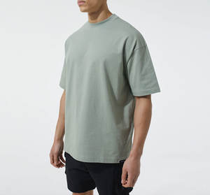 Alta calidad 300 GSM Heavy Weight Men's Streetwear Style Oversized 3D Pattern T-Shirt OEM Friendly con impresión de logotipo en blanco - Product Image 2