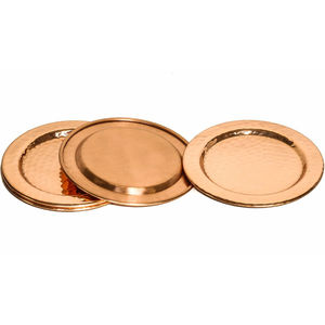 Sous-verres ronds en métal doré faits à la main, tapis et coussinets pour la vaisselle, articles de cuisine pour la maison, sous-verres pour servir le thé et le café - Product Image 1