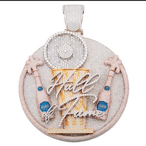 Colgante de diamante Moissanite personalizado Iced Out Silver Hip Hop Diamond Pendant 925 Sterling Alta calidad - Product Image 5