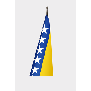 Custom 3x5ft Bosnian-Herzegovinian Official Indoor <b>Flag</b> with Digital Printing Silk Cotton Aluminum <b>Pole</b> Custom Logo - Product Image 3