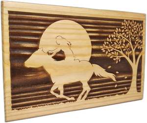 Handcrafted Horse Rider Wooden Cremation Urns <b>for</b> Human <b>Ashes</b> Adult Large <b>Box</b> Burial Urns <b>for</b> Columbarium (250 LB - Pinewood) - Product Image 6