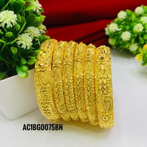 Oferta: Nuevo Juego de 6 Brazaletes Chapados en Oro de 1 Gramo, Diseño de Joyería, Moda Femenina - Product Image 2