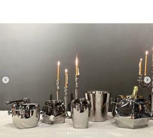 Nouveau Design meilleur Look Or Argent Cookie Et Gâteau Stand Et Dôme Bols Plateaux Avec Motif Floral En Acier Inoxydable Niveau Stand - Product Image 5