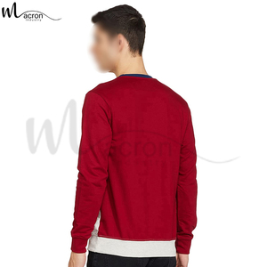 Color Block Regular <b>Long</b> <b>Sleeve</b> Men Clothing Winter Wear Pullover <b>Top</b> Quality Custom Men Winter Cotton Fleece Sweatshirts - Product Image 2