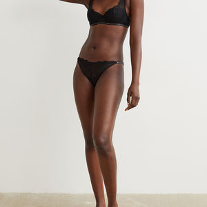 Bragas bóxer de cintura súper alta sin costuras para mujer en bordado de nailon Spandex y decoración de encaje calzoncillos de talla única calzoncillos - Product Image 2