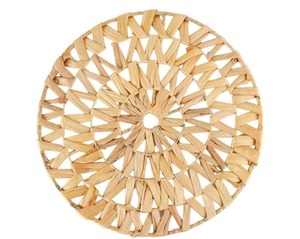 แผ่นรองแก้วผักตบชวาทรงกลมทำจากฟางหรูหราสำหรับตกแต่งโต๊ะในครัวบ้าน - Product Image 3