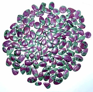 ทับทิมธรรมชาติใน zoisite อัญมณีหลวมขายส่งทับทิมใน zoisite อัญมณีหลวมสำหรับทำเครื่องประดับอัญมณี - Product Image 1