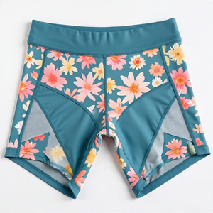 Pantalones cortos de maternidad por sublimación para mujer, medio pantalón, ropa interior para embarazo, cintura alta, pantalones cortos por sublimación de maternidad, estampado para mujer - Product Image 5