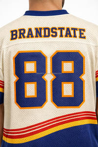 Services OEM, maillot de football américain à manches courtes respirant, anti-transpiration, antibactérien, de haute qualité, personnalisable - Product Image 3