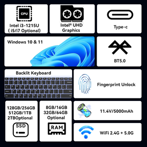 Portátil Elegante GetMi 140I con Componente Opcional Intel UHD Graphics para Consumo de Contenido y Proyectos de Marketing en Redes Sociales - Product Image 2