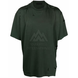 T-shirts pour hommes en coton, coupe ajustée, manches courtes, effet délavé, en vente à bas prix, 100% coton, coupe ample, imprimé, effet délavé - Product Image 6