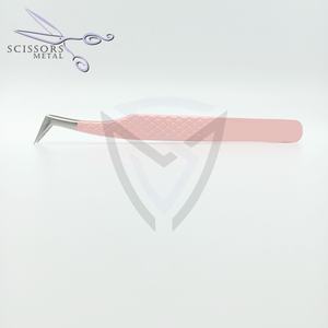 Pince à épiler professionnelle à pointe argentée enduite de poudre Points pointus Volume de précision Ensemble d'extension de cils en acier inoxydable durable - Product Image 5