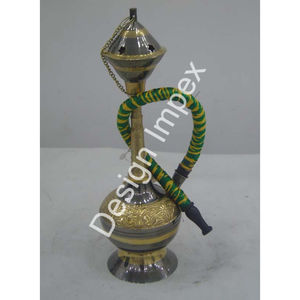 Grabado diseñador latón Hukkah con manguera fácil portátil ligero estilo moderno Hookah Shisha Hukkah para usos para fumar tabaco - Product Image 3