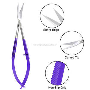 Ciseaux à sourcils courbés en acier inoxydable personnalisables, outil de maintenance pour plantes aquatiques et aménagements paysagers - Product Image 3