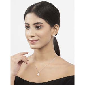 Ensemble de boucles d'oreilles pendantes classiques en argent sterling 92,5 avec perle et chaîne, bijoux élégants et raffinés, cadeau pour femmes et filles - Product Image 5
