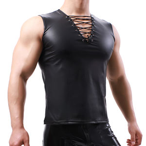 New Designer Stylish Zipper Singlet <b>Tank</b> <b>Top</b> <b>Men</b> <b>Top</b> Selling Custom Breathable Fitness Clothing Sports Gym Polyester Plain Black - Product Image 5