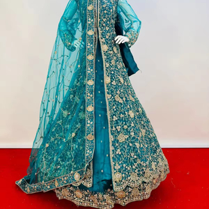 Vestido de fiesta con tela de red Dupatta, vestido de diseñador, vestidos de boda para mujer, vestidos de boda de proveedor indio - Product Image 1