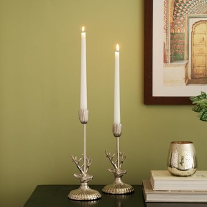 Joli renne Table objet bougie support cornes dorées ensemble de lumière de table style à la maison utilise noël fabriqué en inde à la main - Product Image 2