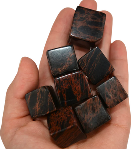 Cube de haute qualité Acajou Obsidienne Pierre Précieuse Cube Géométrie Sacrée Cristal Pierre Métaphysique Propriétés Géométriques Grossiste - Product Image 6