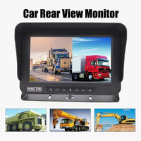 Moniteur IPS 10,1 pouces à vision nocturne | Système de caméra de recul pour camion avec DVR 4 canaux intégré, enregistrement sur carte SD 256 Go, écran quadruple HD 1080P