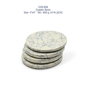 Direct Factory Supply 4 x 4 Inch Resin Agate <b>Coaster</b> for Home and Hotels Application Marble <b>Drink</b> <b>Coaster</b> for Export Sale - Product Image 3