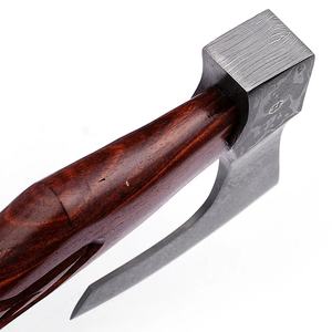 Jexmoo Tomahawk personnalisé de 19,5 pouces en acier Damas, manche en bois de rose avec étui en cuir, cadeau d'extérieur, fait main, qualité industrielle - Product Image 4