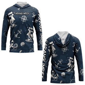 Sweat à capuche à manches longues avec logo personnalisé, sublimation, imperméable, UPF50+, chemises de chasse, sweat à capuche de protection solaire, équipement de pêche performant - Product Image 3