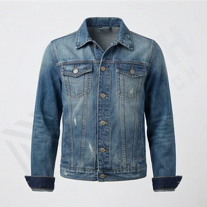 Chaqueta Vaquera de Mujer Estilo Urbano Personalizada, Teñido Liso, Relleno de Algodón Crudo, Dos Bolsillos, Transpirable, para Primavera y Otoño - Product Image 1
