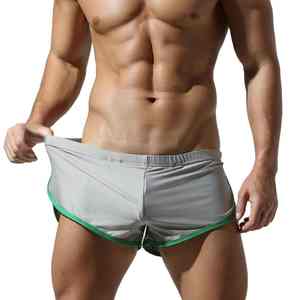 Mens Casual Mesh Shorts with <b>Large</b> Split Sides Breathable Quick Dry Elastic Waist <b>Plain</b> Dyed Custom Logo - Product Image 1